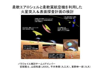 柔軟エアロシェルと柔軟翼航空機を利用した 火星突入＆表面探査計画の検討