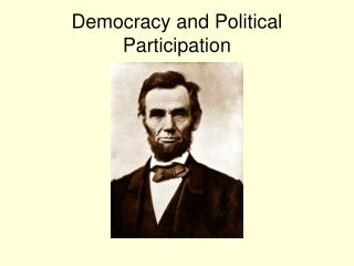 Democracy and Political Participation