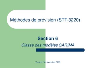 Méthodes de prévision (STT-3220)