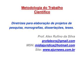 Metodologia do Trabalho Científico