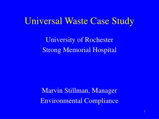 Universal Waste Case Study