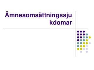 Ämnesomsättningssjukdomar