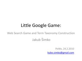 Little Google Game: