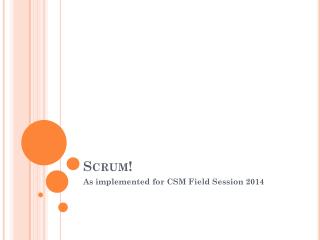 Scrum!