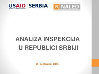 ANALIZA INSPEKCIJA U REPUBLICI SRBIJI 25. septembar 2014.