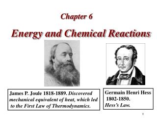 Energy and Chemical Reactions