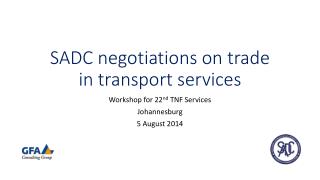 SADC negotiations on trade in transport services