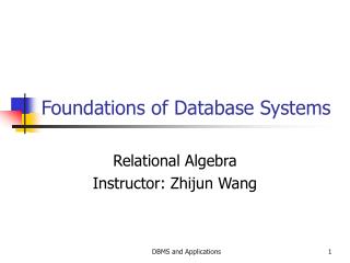 Foundations of Database Systems