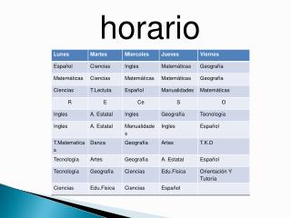 horario