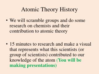 Atomic Theory History