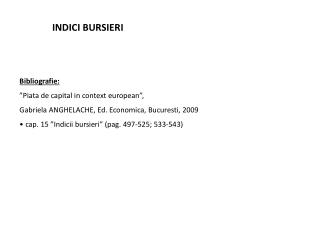 INDICI BURSIERI