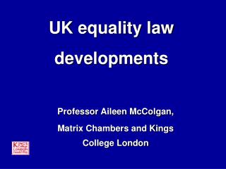UK equality law developments