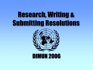 Research, Writing &amp; Submitting Resolutions