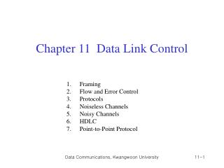 Chapter 11 Data Link Control