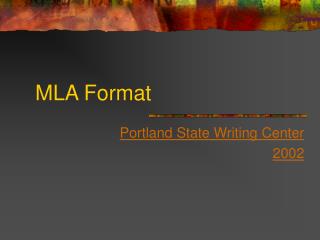 MLA Format