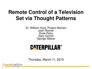 Remote Control of a Television Set via Thought Patterns