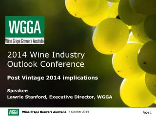 2014 Wine Industry Outlook Conference