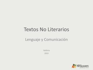 Textos No Literarios