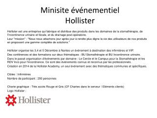 Minisite événementiel Hollister