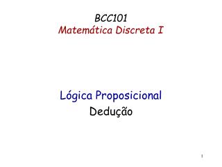 BCC101 Matemática Discreta I