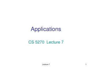 Applications