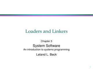 Loaders and Linkers