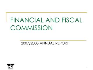 FINANCIAL AND FISCAL COMMISSION