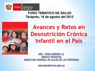 Avances y Retos en Desnutrición Crónica Infantil en el País