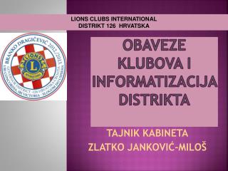 Obaveze klubova i informatizacija distrikta