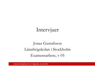 Intervjuer