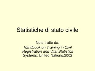 Statistiche di stato civile