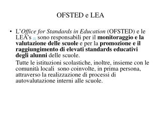 OFSTED e LEA