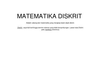 MATEMATIKA DISKRIT