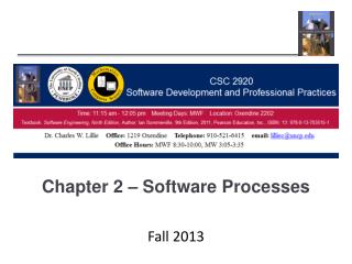 Chapter 2 – Software Processes