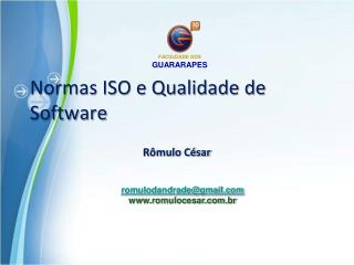 Normas ISO e Qualidade de Software