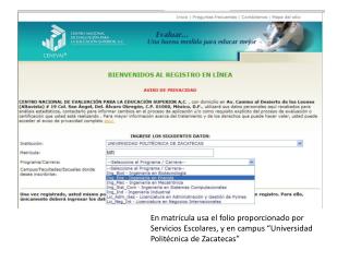 Debes llenar todas las secciones, para poder imprimir tu pase de ingreso al examen