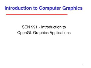 Introduction to Computer Graphics