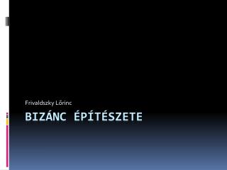 Bizánc építészete