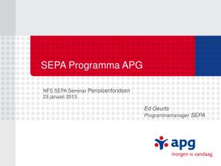 SEPA Programma APG