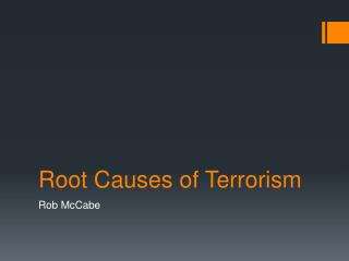 Root Causes of Terrorism