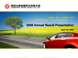 200 8 Annual Result Presentation A pril 15 th , 2009