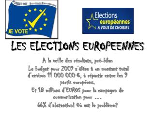 LES ELECTIONS EUROPEENNES