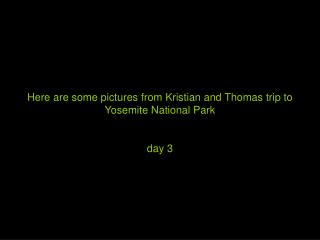 Here are some pictures from Kristian and Thomas trip to Yosemite National Park day 3