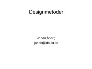 Designmetoder