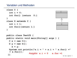 Variablen und Methoden