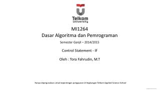 MI1264 Dasar Algoritma dan Pemrograman