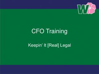 CFO Training