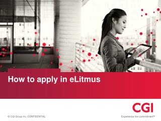 How to apply in eLitmus