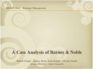 A Case Analysis of Barnes &amp; Noble