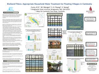 BioSand Filters: Appropriate Household Water Treatment for Floating Villages in Cambodia